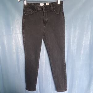 Time And Tru Black Denim Skinny Jeans Stretch Pockets Women's Regular